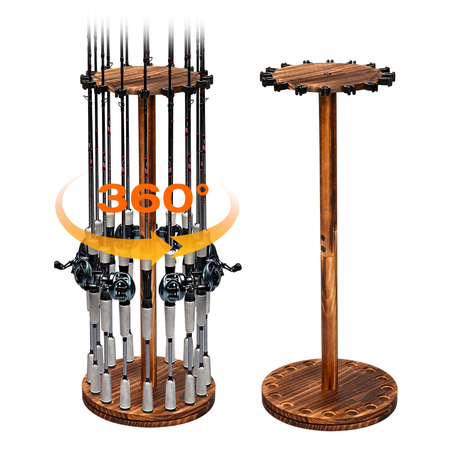 Fishing Rod Pod - Support de canne à pêche rotatif