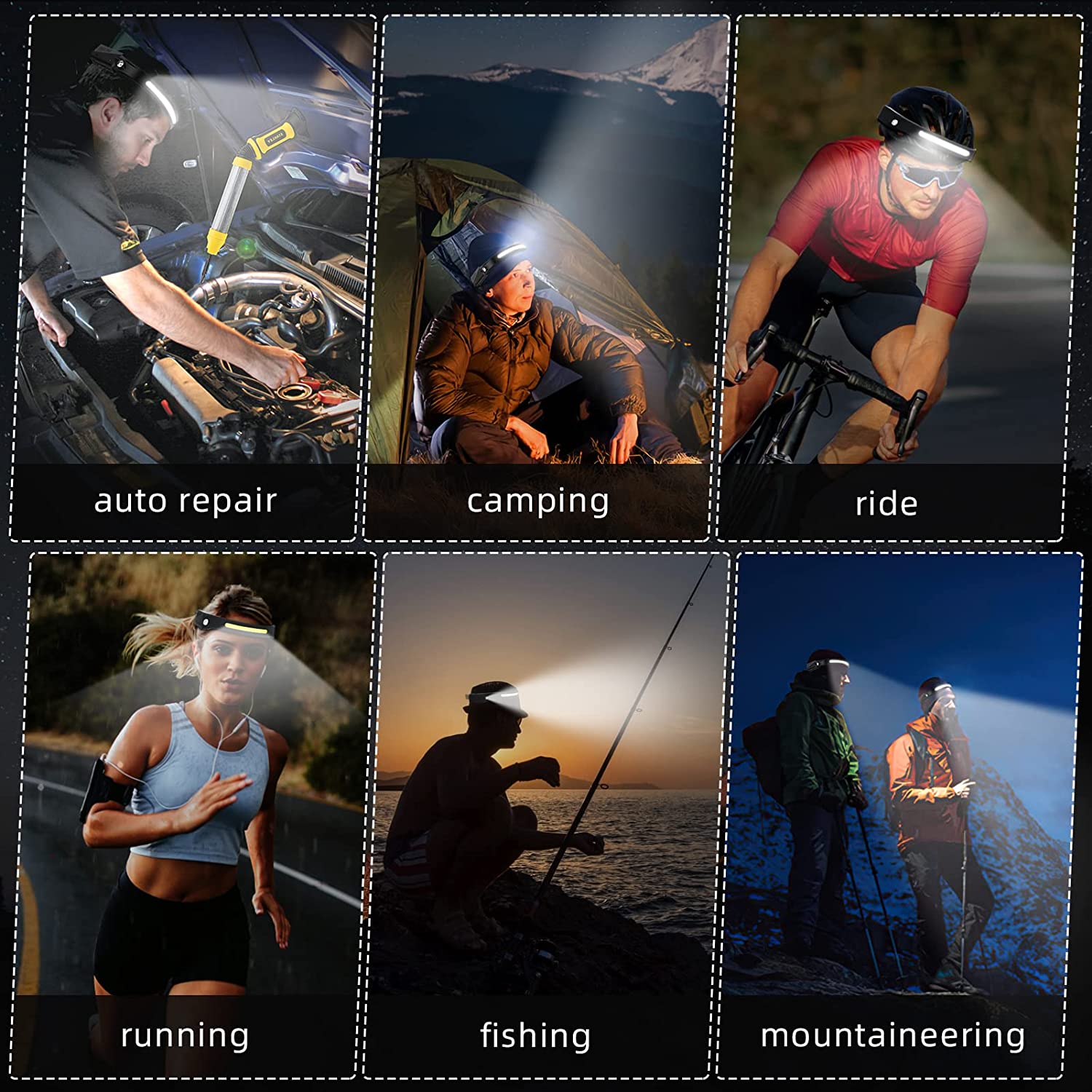 Lampe frontale à capteur LED,  - Fishing Headlamp avis et prix